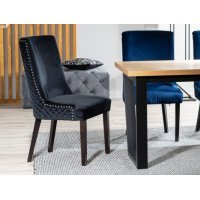 Scaun Tapitat LEON VELVET Genarom SN Negru / Bluvel 19